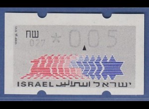 Israel Klüssendorf ATM Dauerausgabe 2.Papier, mit Aut.-Nr. 027, Mi.-Nr. 3.2.27
