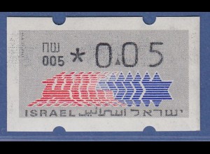 Israel Klüssendorf ATM Dauerausgabe 4.Papier, mit Aut.-Nr. 005, Mi.-Nr. 3.4.5