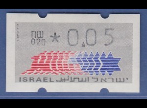 Israel Klüssendorf ATM Dauerausgabe 4.Papier, mit Aut.-Nr. 020, Mi.-Nr. 3.4.20