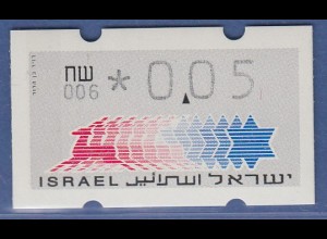 Israel Klüssendorf ATM Dauerausgabe 5.Papier, mit Aut.-Nr. 006, Mi.-Nr. 3.5.6