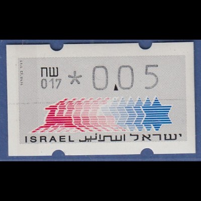 Israel Klüssendorf ATM Dauerausgabe 5.Papier, mit Aut.-Nr. 017, Mi.-Nr. 3.5.17
