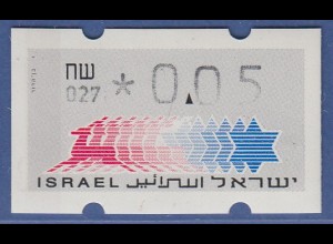 Israel Klüssendorf ATM Dauerausgabe 5.Papier, mit Aut.-Nr. 027, Mi.-Nr. 3.5.27