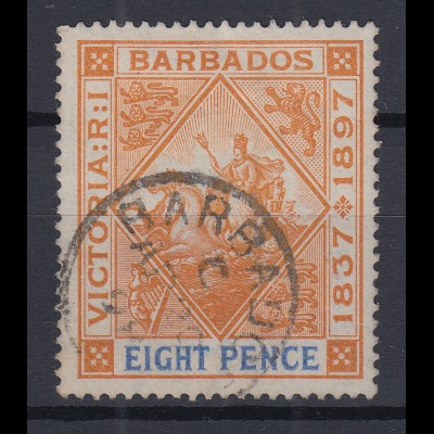 Barbados 1897 60 Jahre Regentschaft Queen Victoria Mi.-Nr. 59x sauber gebraucht 