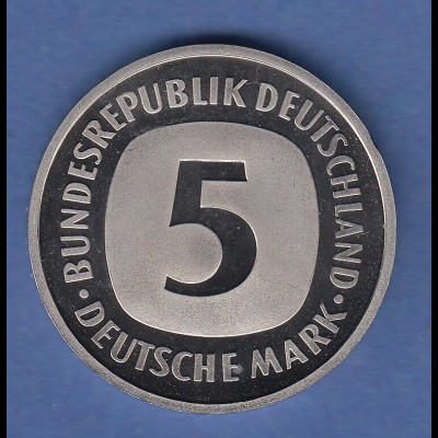 Bundesrepublik 5DM-Kursmünze 2001A in höchster Prägequalität Spiegelglanz PP