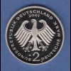 Bundesrepublik 2DM-Kursmünze Erhard 2001A in Prägequalität Spiegelglanz PP