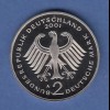 Bundesrepublik 2DM-Kursmünze Brandt 2001A in Prägequalität Spiegelglanz PP