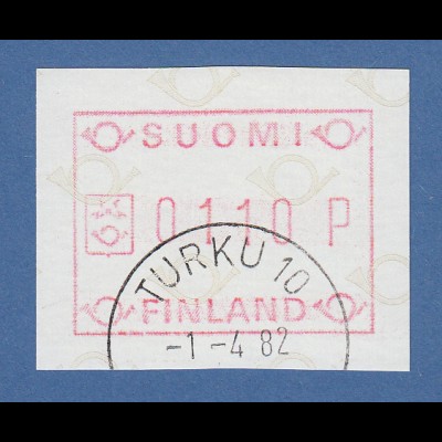 Finnland 1982 FRAMA-ATM Mi.-Nr. 1.1 Wert 110 mit ET-O TURKU