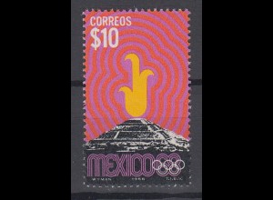 Mexiko Olympische Spiele 1968, Ankunft des olympischen Feuers Mi.-Nr. 1282 **