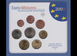 Bundesrepublik EURO-Kursmünzensatz 2005 F Normalausführung stempelglanz