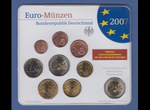 Bundesrepublik EURO-Kursmünzensatz 2007 J Normalausführung stempelglanz