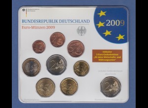 Bundesrepublik EURO-Kursmünzensatz 2009 J Normalausführung stempelglanz