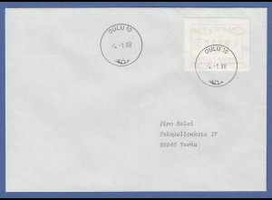 Finnland 1988 FRAMA-ATM Mi.-Nr. 3.1 SCHMALE ZIFFERN (Oulu) Wert 180 auf FDC