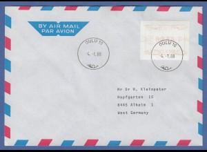 Finnland 1988 FRAMA-ATM Mi.-Nr. 3.1 SCHMALE ZIFFERN (Oulu) Wert 240 auf FDC bl