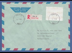 Finnland 1988 FRAMA-ATM Mi.-Nr. 3.1 SCHMALE ZIFFERN (Oulu) Wert 1240 auf R-FDC 