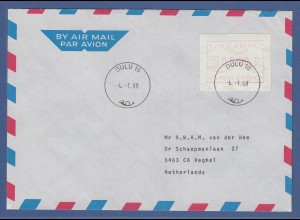 Finnland 1988 FRAMA-ATM Mi.-Nr. 3.1 SCHMALE ZIFFERN (Oulu) Wert 240 auf FDC NL