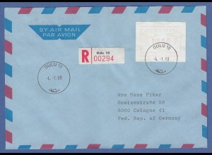 Finnland 1988 FRAMA-ATM Mi.-Nr. 3.1 SCHMALE ZIFFERN (Oulu) Wert 1240 auf R-FDC 