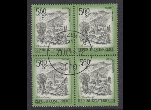Österreich Dauerserie Schönes Österreich 5,60 S Mi.-Nr. 1711 Viererblock O 