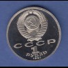 Russland / Sowjetunion 1991 Gedenkmünze 1 Rubel Konstantin Ivanov PP