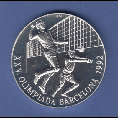 Karibik 1992 Olympische Spiele Barcelona 1992 Silbermünze 10 Pesos PP