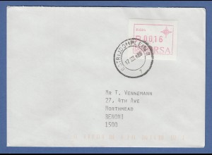 RSA Südafrika FRAMA-ATM aus OA P.024 Strijdomplein Wert 00,16 auf Inlands-Brief