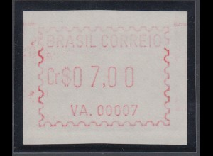 Brasilien FRAMA-ATM VA.00007, Wert 07,00 Cr$, von VS ** 