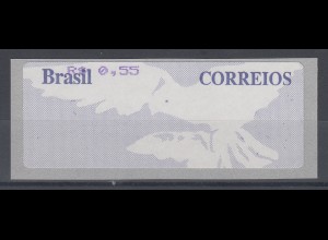 Brasilien Procomp-ATM Taube grau mit Wert oben, 2003 Mi.-Nr. 10 **