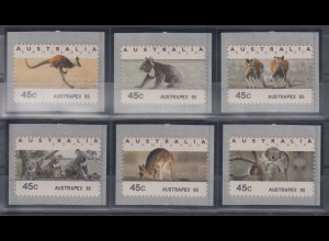 Australien Tritech-ATM Kangaroo / Koala 6 Motive kpl. AUSTRAPEX 95