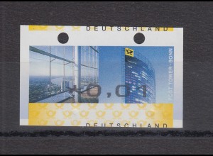 Deutschland ATM Mi-Nr. 7 Wert stark nach oben verschoben, verschnitten ** 