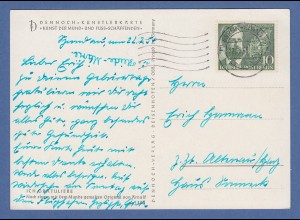 Berlin 1954 Mergenthaler Mi.-Nr. 117 EF auf Postkarte 