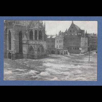 AK Bayern Nürnberg Hochwasser-Katastrophe gelaufen 1909 nach Pasing