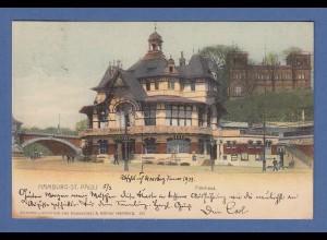 AK Hamburg St. Pauli Fährhaus gelaufen 1902 in Hamburg