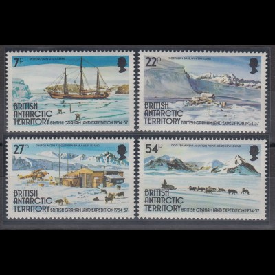 Britische Antarktis 1985 Graham-Expedition Mi.-Nr. 124-127 Satz 4 Werte ** 