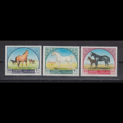 Jordanien 1969 Pferde Mi.-Nr. 698-700 Satz 3 Werte ** 