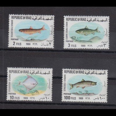 Irak 1969 Fische Mi.-Nr. 548-51 kpl. Satz 4 Werte ** 