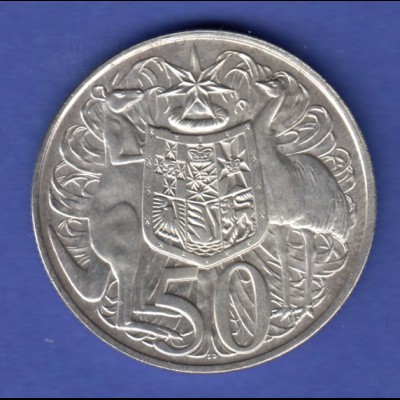 Australien Silbermünze 50 Cents Elizabeth II. 1966 