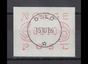 Norwegen 1980 FRAMA-ATM Posthörner Ziffern breit braunrot LT-O OSLO 15.10.86