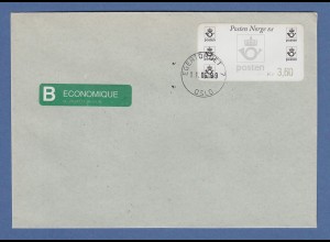 Norwegen 1999 ATM Postemblem Wert 3,60 auf FDC O EGERTORGET