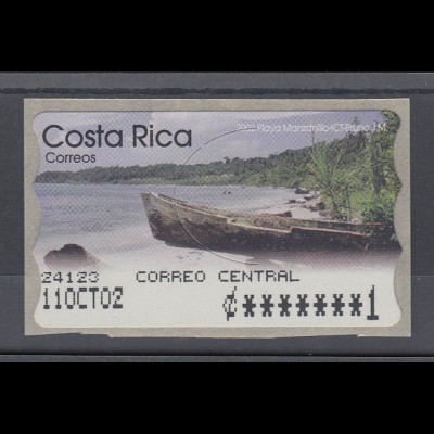 Costa Rica 2002, Epelsa-ATM Boot am Strand, Mi.-Nr. 2 **