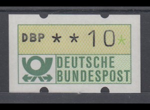 Deutschland ATM Posthorn, DBP fett, Wert **10 , Mi.-Nr. 1.2hu ** 