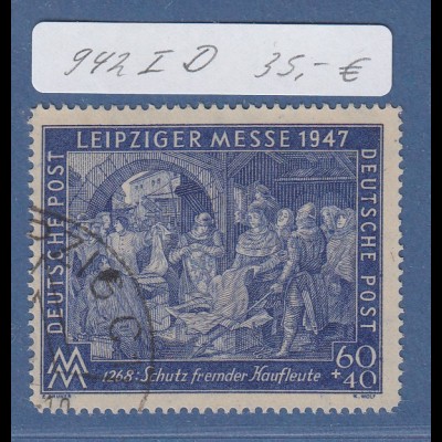 Alliierte Besetzung Leipziger Messe 1947 Mi.-Nr. 942 I D gest. geprüft Schlegel