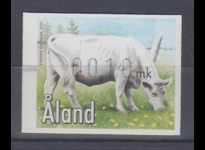 Finnland Aaland 2001 FRAMA-ATM Haustiere: Charolais-Rind , Mi.-Nr. 12 **
