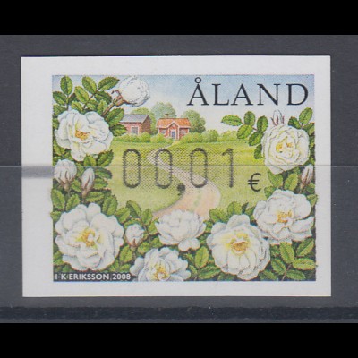 Finnland Aaland 2008 FRAMA-ATM Gartenpflanzen: Bibernellrose , Mi.-Nr. 19 **