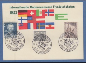 Internationale Bodenseemesse Friedrichshafen Sonder-O Karte mit u.a. Berlin 106