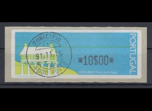 Portugal 1991 ATM Espigueiro Mi.-Nr. 3 Wert 10$ mit ET-Tages-O PORTO