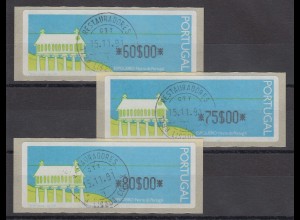 Portugal 1991 ATM Espigueiro Mi.-Nr. 3 Satz 60-75-80 mit ET-Tages-O LISBOA 