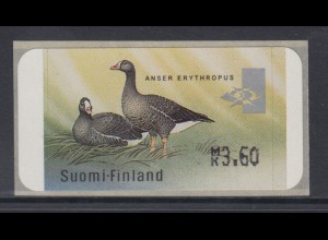 Finnland 2001, ATM Zwerggans, Nadeldruck, Wertangabe 3,60 schmal, Mi.-Nr. 35.3
