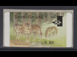 Finnland 2002 €-ATM Wölfe im Wald, Werteindruck klein, Mi.-Nr. 38.2
