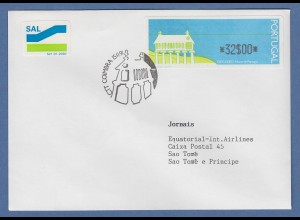 Portugal 1991 ATM Espigueiro Mi.-Nr. 3 Wert 32$00 auf FDC mit ET-O Coimbra