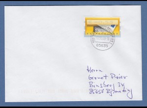 Deutschland ATM Briefkasten Blinddruck mit Abklatsch, Wert 55 auf Brief, 2009