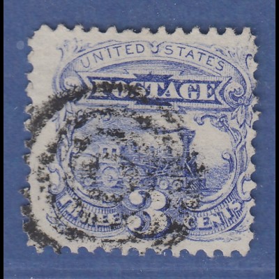 USA 1869 Pictorials 3 Cent Baldwin-Lokomotive Mi.-Nr. 28 gestempelt